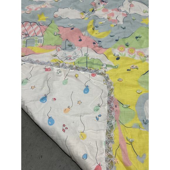 Cute Animals Baby Blanket, 42x34", Bright Colors, Nursery Bedding~ 250811-WH 506 - Picture 3 of 5